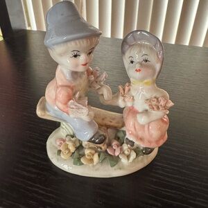 Vintage little girl little boy Porcelain Figurine